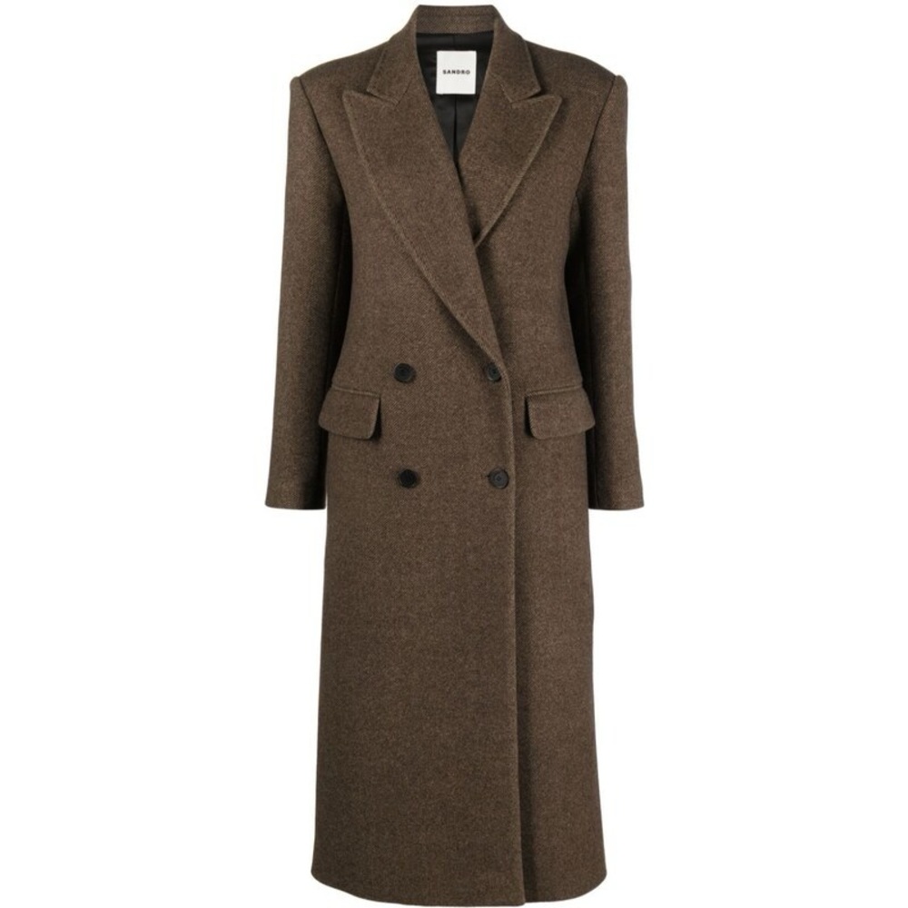 Sandro LONG-SLEEVED BUTTON COAT | Size 34